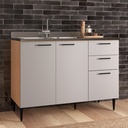 Base cocina Amalia 2 puertas 3 cajones 120cm