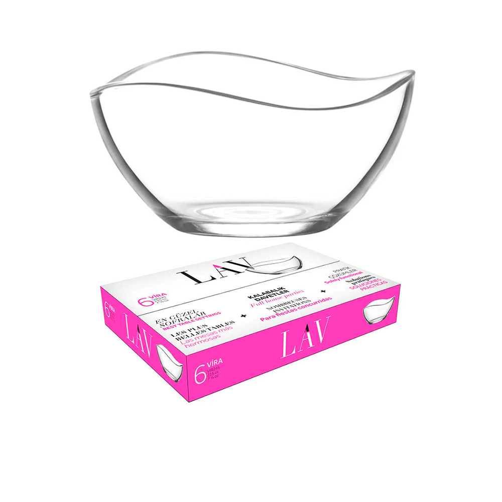 Bowl vidrio 10,5cm set de 6