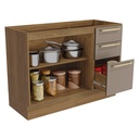 Base cocina Botanic verde 2 puertas 120cm