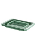 Colador plegable con asas 55x26cm verde