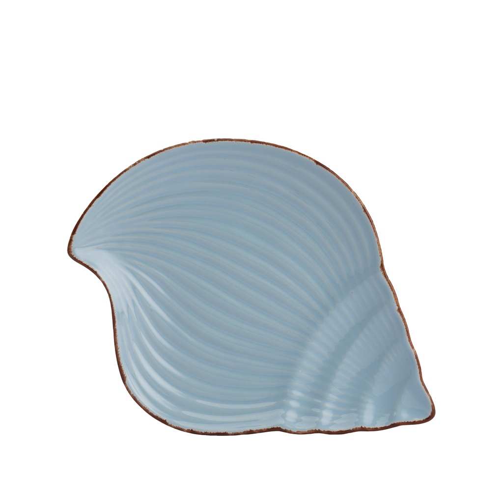 Pocillo cerámica caracola celeste 21.5cm