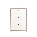 Zapatero Madison 3 cajones café-blanco