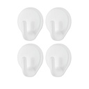 Set 4 ganchos adh. Blanco