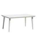 Mesa Terraza Granada 6 puestos blanco 160x90cm 