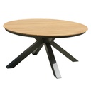 Mesa Terraza Asturias teca aluminio gris 150cm