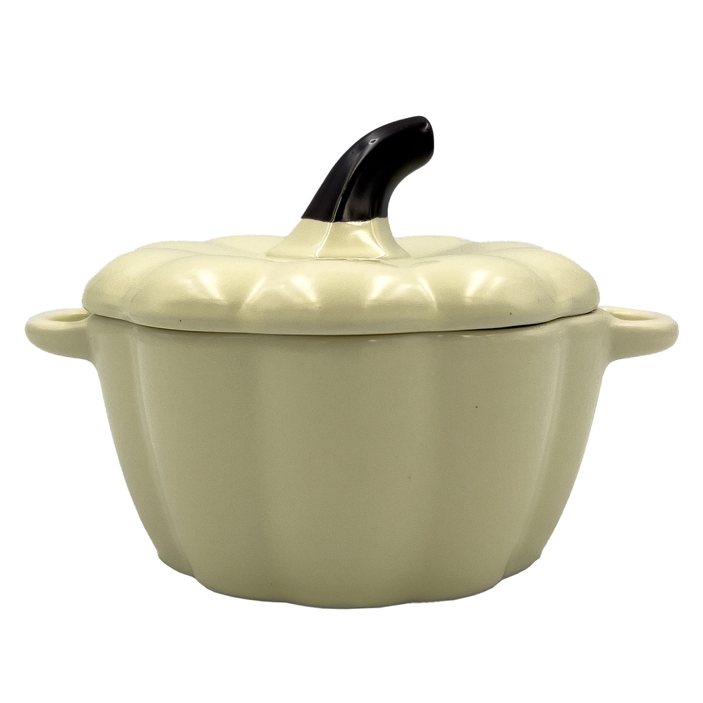 Bowl cerámica calabaza con tapa 10,5cm