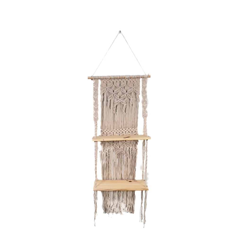 Repisa macrame doble 43x107cm