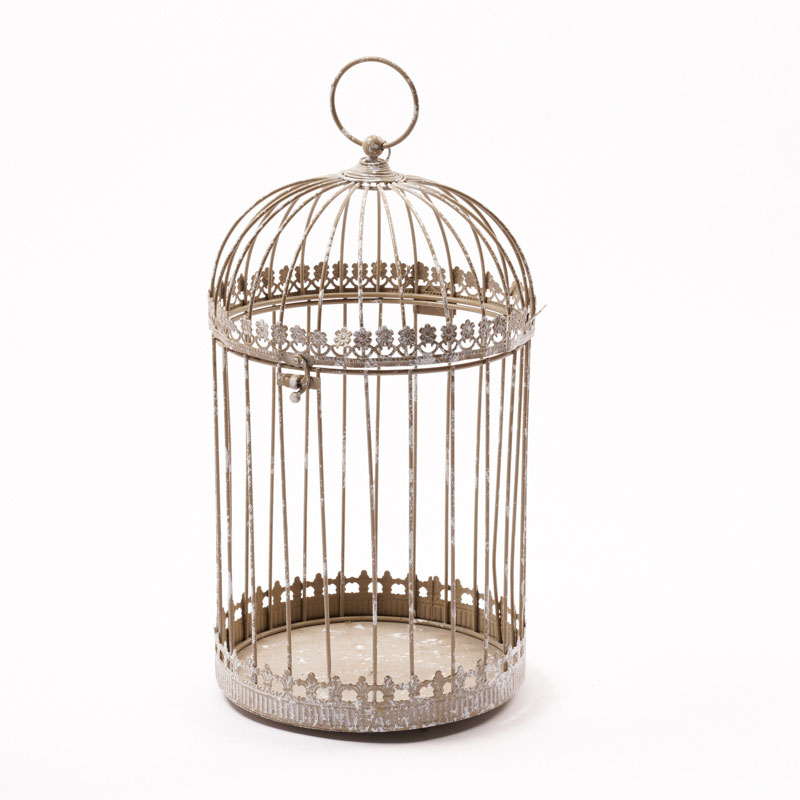Jaula metal blanca L