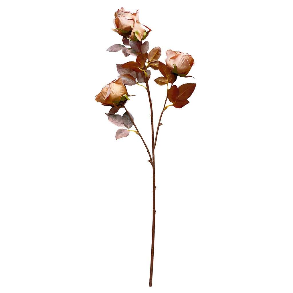 Flor rosa artificial beige