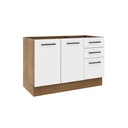 [230040585] Base cocina Agata blanco 2 puertas 3 cajones 120cm