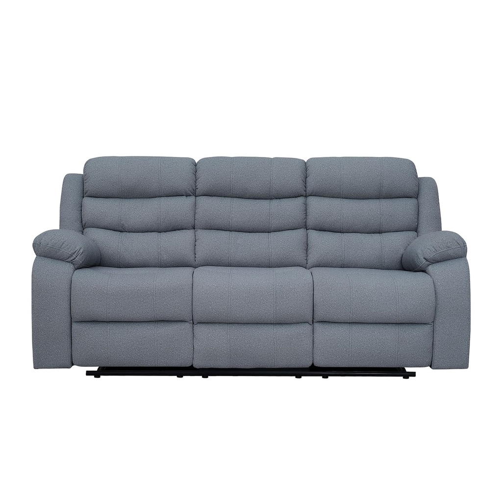 Sofá reclinable 3 cuerpos Boston gris claro