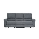 Sofá reclinable 3 cuerpos Alaska gris oscuro