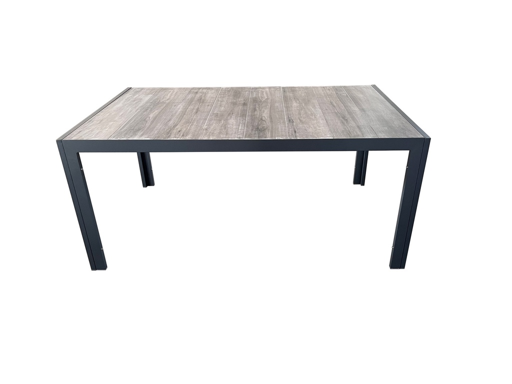 Mesa terraza Lazio cerámica gris 165cm