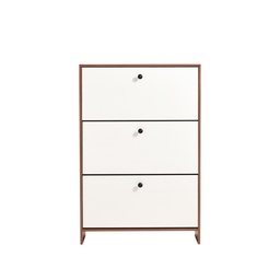 [230009822] Zapatero Madison 3 cajones café-blanco
