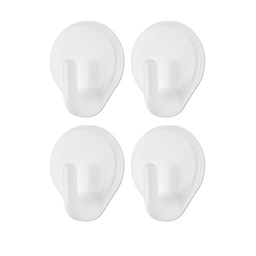 [230028198] Set 4 ganchos adh. Blanco