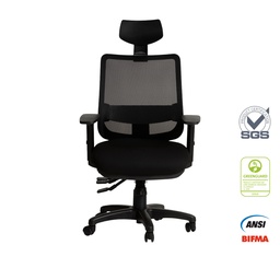 [230030050] Silla oficina alta Saga negro