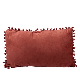 [230031478] Cojín 30x50cm pompom ciruela