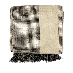 [230032975] Alfombra 120x180cm tejida BN