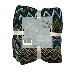 [230033085] Manta 127x125cm zigzag azul