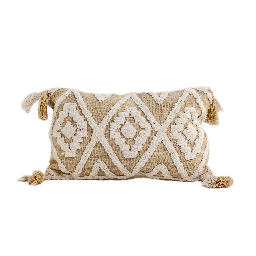 [230034222] Cojín 30x50cm rombos crudo