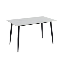 [230035358] Mesa comedor 4 puestos Khissa blanco mate