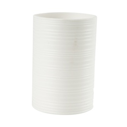 [230038757] Vaso plástico estriado blanco