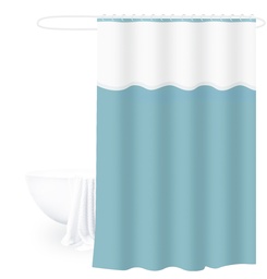 [230038826] Cortina baño PEVA celeste 180x180cm