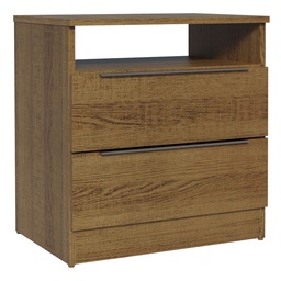 [230040565] Velador Varese 2 cajones rustic
