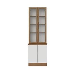 [230040645] Vitrina 4 puertas Stella blanco 70cm