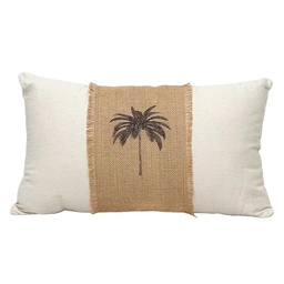 [230043096] Cojín 30x50cm yute palmeras